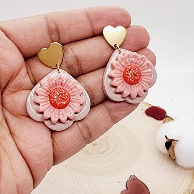 Boucles d'oreilles "fleur sauvage"