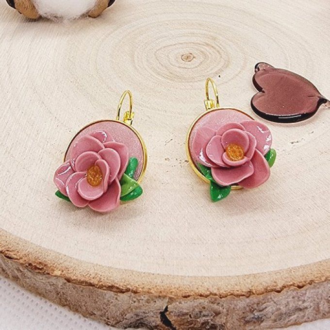 Boucles d'oreilles "rose"