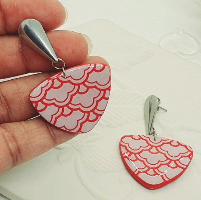 **Aline** Boucles d'oreilles  en argile