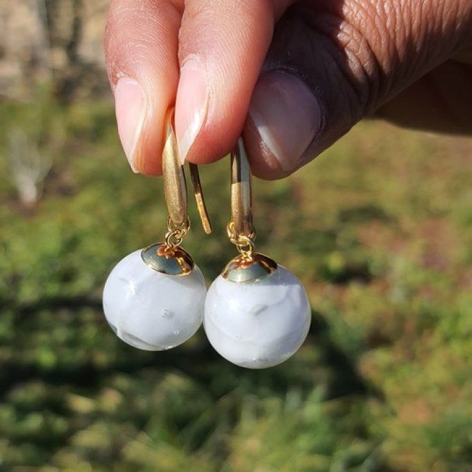 Boucles d'oreilles "Bohème" en verre