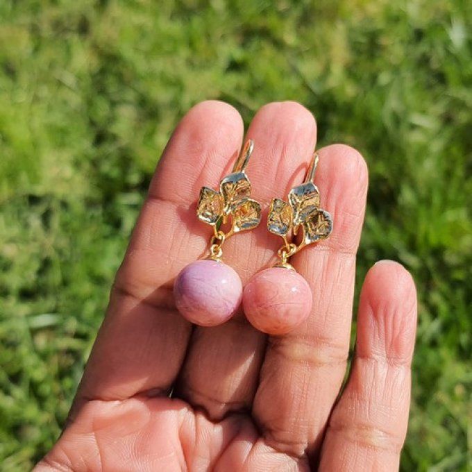 Boucles d'oreilles "Bohème" en verre