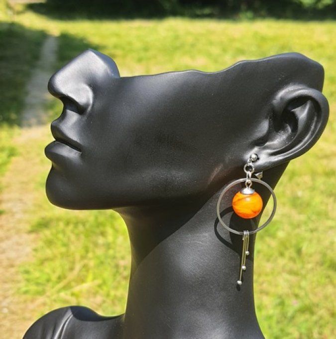 Boucles d'oreilles "Bohème" en verre