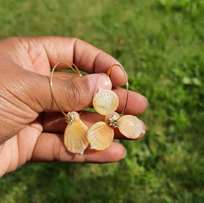  **Bélonise** - Boucles d'oreilles en verre