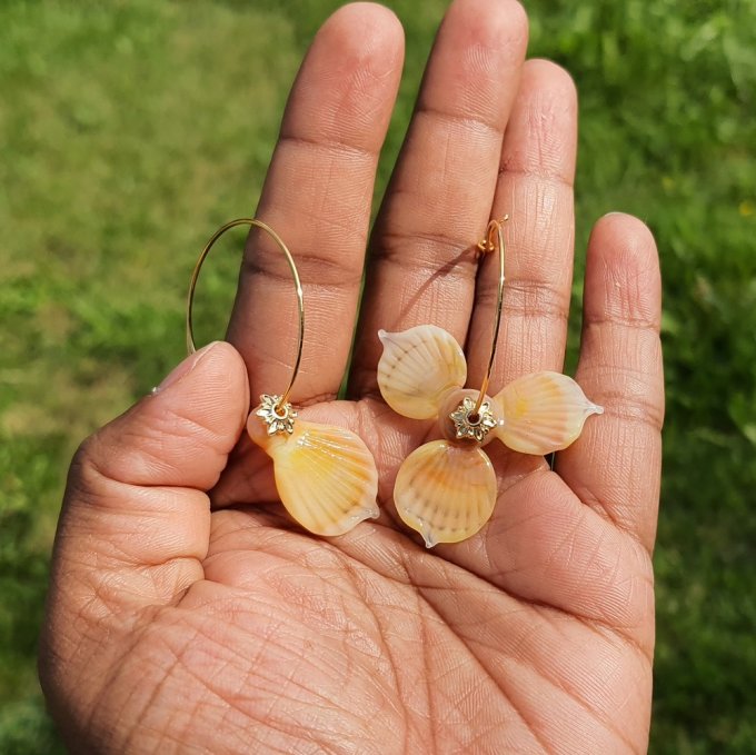  **Bélonise** - Boucles d'oreilles en verre