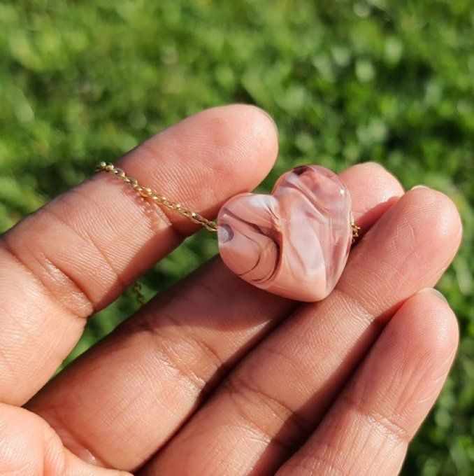 Pendentif petit "Coeur" en verre de murano